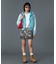 FACE LABEL WASHED COMPACT ZIP UP SWEAT HOODIE