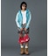 FACE LABEL WASHED COMPACT ZIP UP SWEAT HOODIE