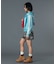 FACE LABEL WASHED COMPACT ZIP UP SWEAT HOODIE