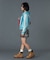 FACE LABEL WASHED COMPACT ZIP UP SWEAT HOODIE