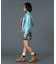 FACE LABEL WASHED COMPACT ZIP UP SWEAT HOODIE