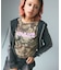 FACE LABEL WASHED COMPACT ZIP UP SWEAT HOODIE