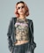 FACE LABEL WASHED COMPACT ZIP UP SWEAT HOODIE