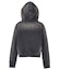 FACE LABEL WASHED COMPACT ZIP UP SWEAT HOODIE