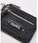 MILLS LOGO FAUX CROCO CARD CASE