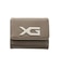 XG EMBLEM BUCKLE FAUX LEATHER MINI WALLET