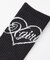 HEART SCRIPT LOGO RIB SOCKS