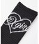 HEART SCRIPT LOGO RIB SOCKS