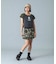 WAIST RIB PLEATED MINI SKIRT