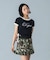 WAIST RIB PLEATED MINI SKIRT
