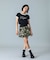 WAIST RIB PLEATED MINI SKIRT