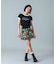 WAIST RIB PLEATED MINI SKIRT