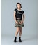 WAIST RIB PLEATED MINI SKIRT