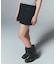 WAIST RIB PLEATED MINI SKIRT