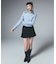 WAIST RIB PLEATED MINI SKIRT