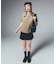 WAIST RIB PLEATED MINI SKIRT