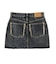 DISTRESSED DENIM MINI SKIRT