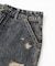 DISTRESSED DENIM MINI SKIRT