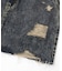 DISTRESSED DENIM MINI SKIRT