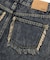 DISTRESSED DENIM MINI SKIRT