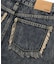 DISTRESSED DENIM MINI SKIRT