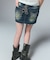 BUTTERFLY POCKET DENIM MINI SKIRT