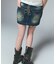 BUTTERFLY POCKET DENIM MINI SKIRT