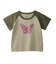GLITTER BUTTERFLY RAGLAN S/S BABY TEE