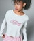 RHINESTONE AND GLITTER LOGO L/S BABY TEE