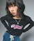 RHINESTONE AND GLITTER LOGO L/S BABY TEE