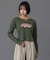 RHINESTONE AND GLITTER LOGO L/S BABY TEE