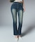 BUTTERFLY POCKET SKINNY DENIM PANTS