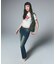 BUTTERFLY POCKET SKINNY DENIM PANTS