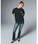 BUTTERFLY POCKET SKINNY DENIM PANTS