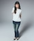 BUTTERFLY POCKET SKINNY DENIM PANTS
