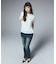 BUTTERFLY POCKET SKINNY DENIM PANTS