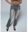 BUTTERFLY POCKET SKINNY DENIM PANTS