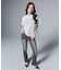 BUTTERFLY POCKET SKINNY DENIM PANTS