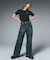 PANELED DENIM PANTS