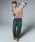 PANELED DENIM PANTS