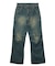PANELED DENIM PANTS