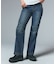 SIDE VENTILATION FLARE DENIM PANTS