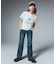 SIDE VENTILATION FLARE DENIM PANTS