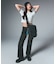 SIDE VENTILATION FLARE DENIM PANTS
