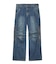 SIDE VENTILATION FLARE DENIM PANTS