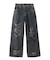 DISTRESSED LOOSE STRAIGHT DENIM PANTS