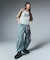 FADED 2WAY WIDE LEG CARGO PANTS