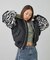 PANELED FUR REVERSIBLE MA-1 JACKET