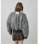 PANELED FUR REVERSIBLE MA-1 JACKET