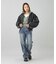 PANELED FUR REVERSIBLE MA-1 JACKET